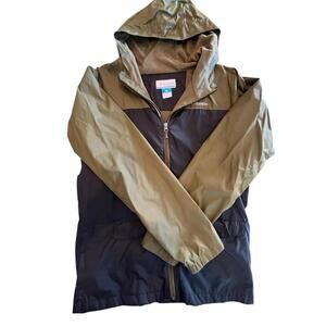 Columbia Jacket Windbreaker Rain Zilla Youth Sz XL (18-20)  Green Black waterpro